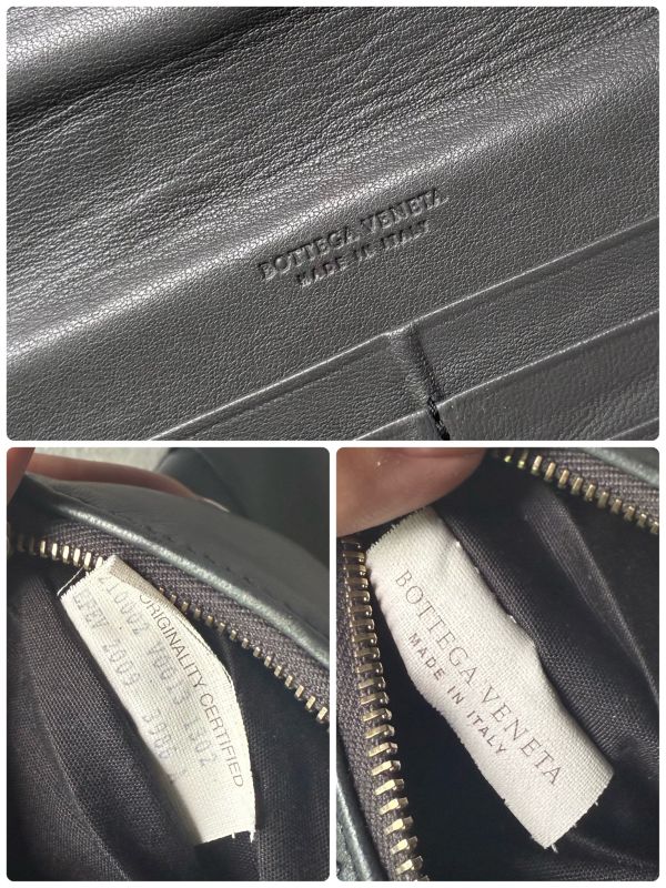 Bottega Long Wallet Intrecciato Leather Medium Wallet Bottega Veneta Gray