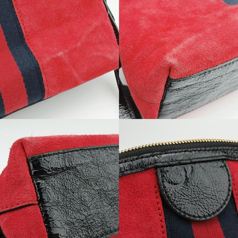 Gucci Ophidia Red And Black Suede And Leather 499621 C024426093