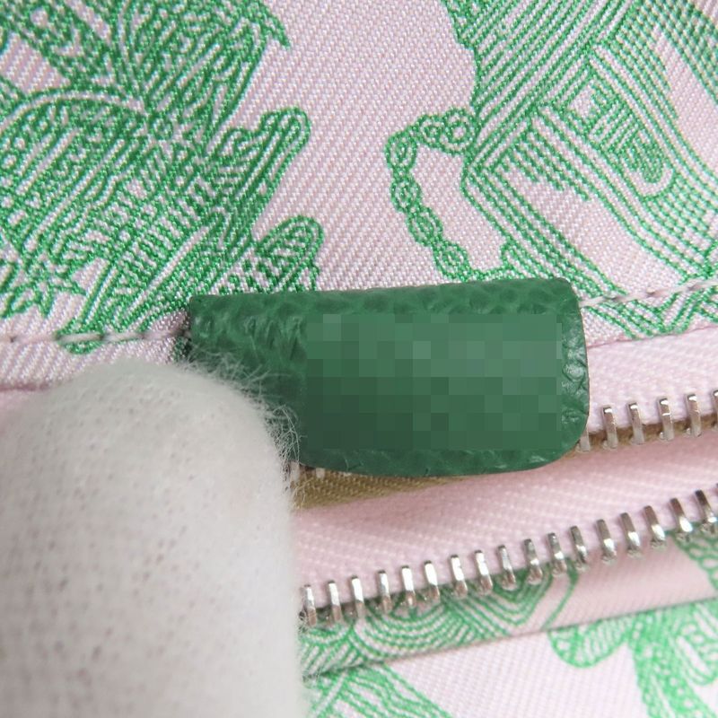 Hermes Azap Silk Inn Compact Silver Hardware Coin Case Epson Women