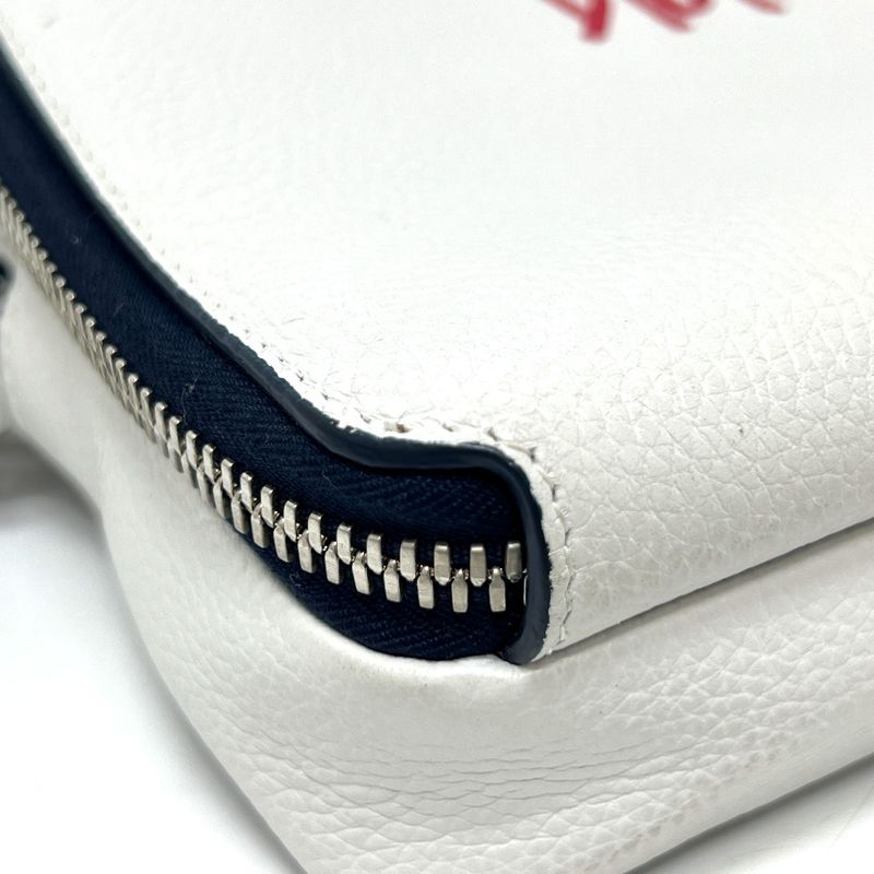DIOR Shoulder Bag Dior X Stussy Collaboration Leather White