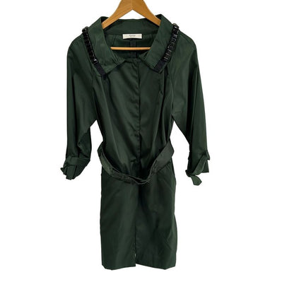 Prada Coat Size 40 M Women - Dark Green And Black Long Sleeves / Bijoux /
