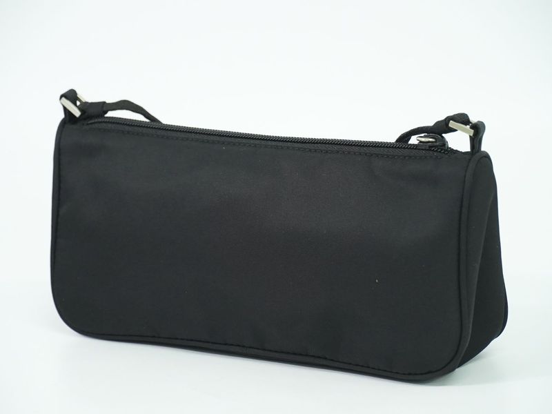 Authentic Prada Nylon Accessory Pouch Handbag Black Bag Pre-owned [follow-up