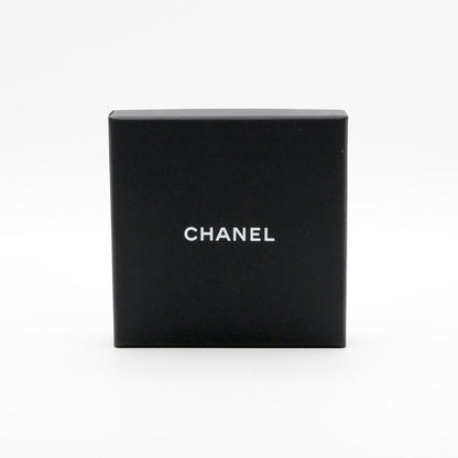 Chanel Brooch Corsage Black Gold Coco Mark Rhinestone Chain Heart