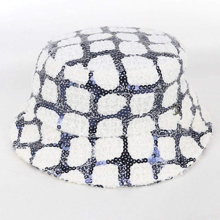 Chanel Bucket Hat Coco Mark Hat Cotton Polyamide Polyester Ladies