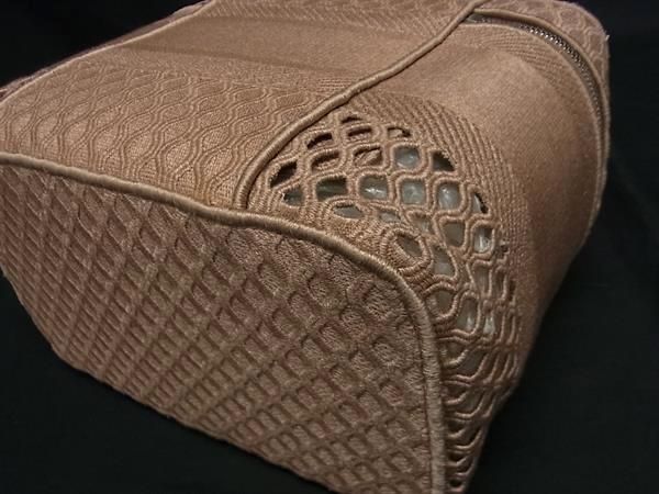 Christian Dior Christian Dior Canvas Handbag Vanity Bag Makeup Pouch Pink