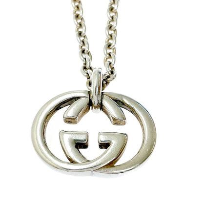 Gucci Silver Interlocking Necklace 26.5g 925 Engraved 331787 Necklace