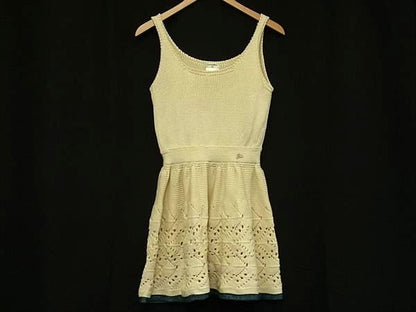 Chanel Silk And Cotton Knit Dress Clothing Size 38 Women's Ivory Fl4109