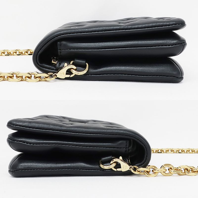 Louis Vuitton Pochette Cousin Shoulder Bag M82116 Monogram Black Gold