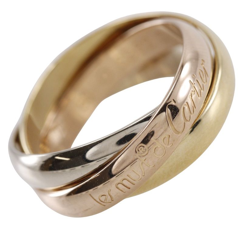 Cartier Trinity 18K Gold (yg×pg×wg) No 10 Ladies 7.1g Ring
