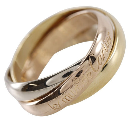 Cartier Trinity 18K Gold (yg×pg×wg) No 10 Ladies 7.1g Ring