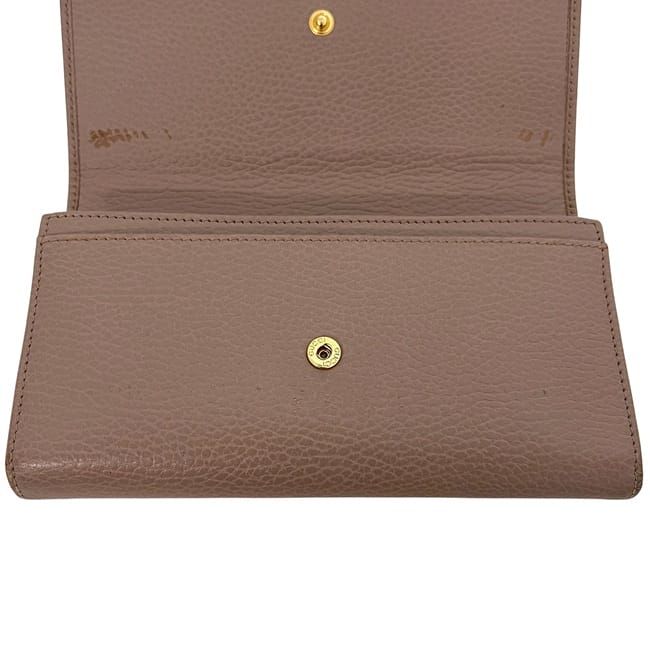 Gucci Bifold Long Wallet Pink Beige Marmont 456116 Wallet