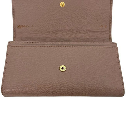Gucci Bifold Long Wallet Pink Beige Marmont 456116 Wallet
