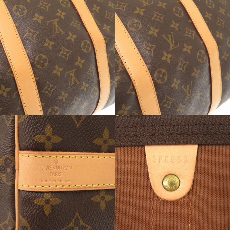 Louis Vuitton Keepall Bandoliere 55 Monogram M41414 Boston Bag LV 1053 Louis