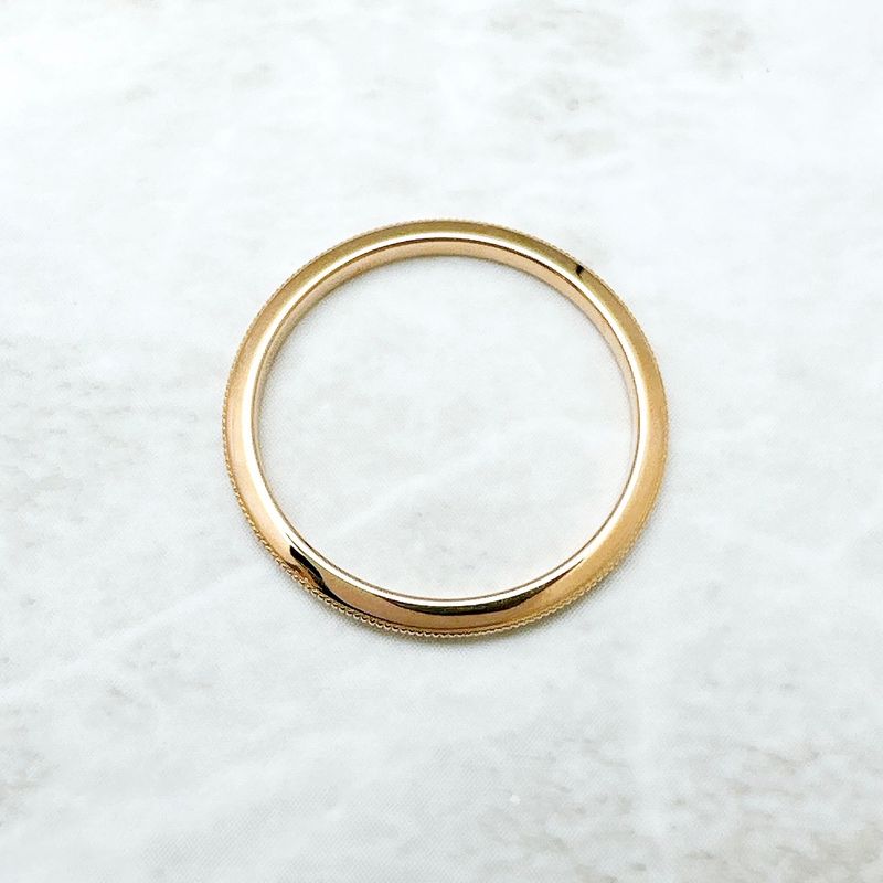 Tiffany & Co Milgrain Pink Gold Ring Approx 115 U