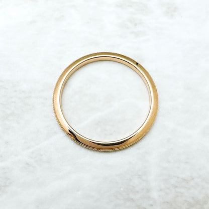 Tiffany & Co Milgrain Pink Gold Ring Approx 115 U
