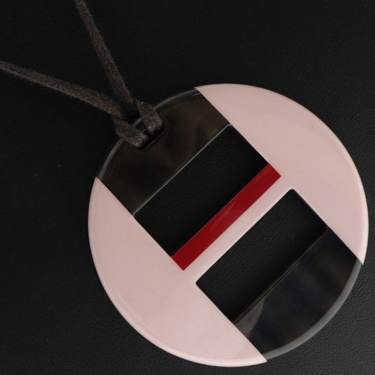 Hermes Buffalo Horn Brown Ladies 16.5g Necklace