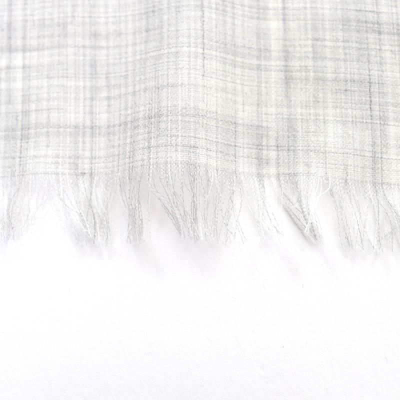 Hermes 2023 Rubans D'Hermes 100% Cashmere GRIS Chine/vert/or Rectangle All-over