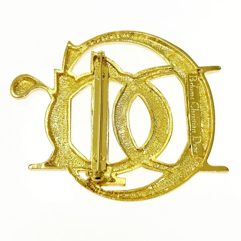Christian Dior GP Logo Brooch Ladies Gold 414266 Brooch