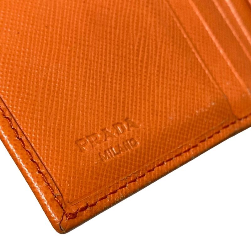 Prada Trifold Wallet - M176a Orange Leather