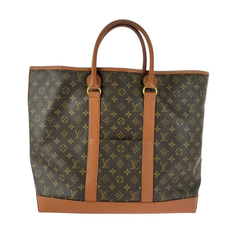 Louis Vuitton Monogram Sac Weekend GM Brown M42420 Tote Bag Shoulder Bag Women