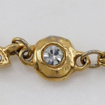 Chanel Coco Mark Vintage Gold Plated And Rhinestone Ladies 29.5g Necklace