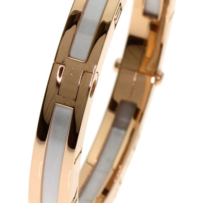 Bvlgari Bulgari B-zero1 Bee Zero One M White Ceramic Bracelet 18K Pink Gold