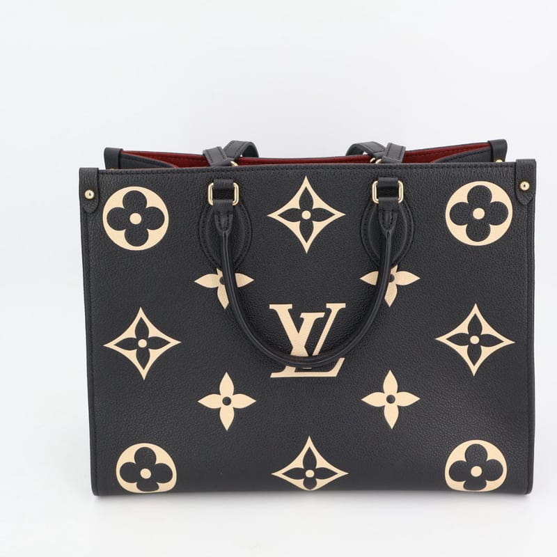 Louis Vuitton M45495 Empreinte On-the-go MM Black Beige 2WAY Bag