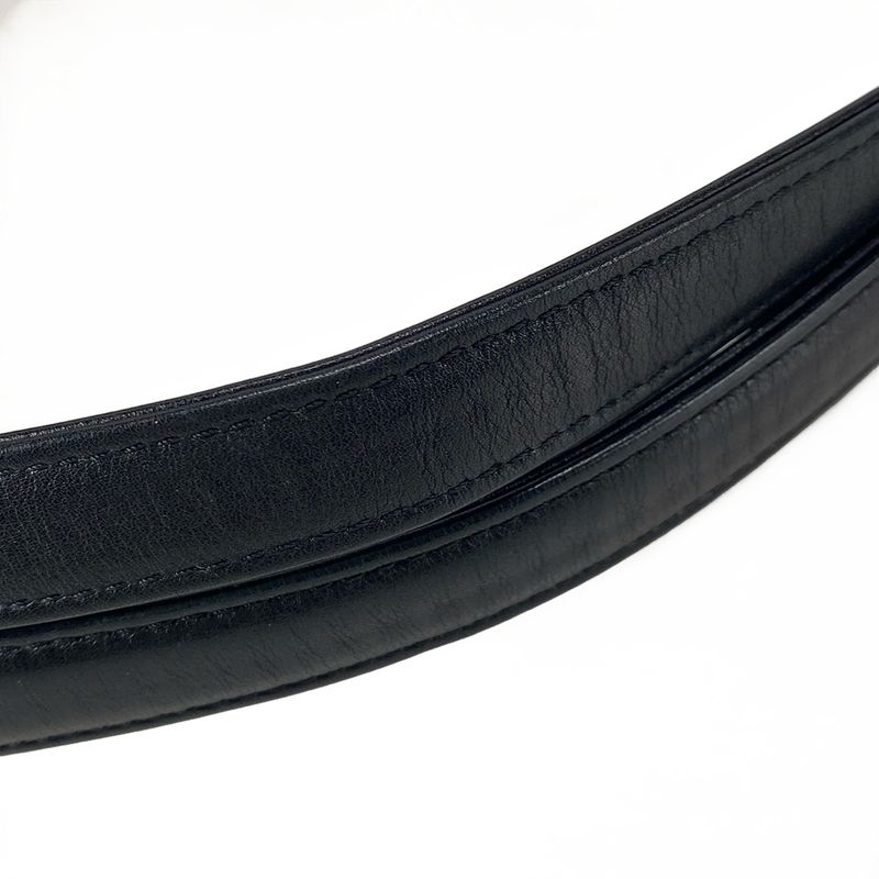 Chanel Tote Bag Wild Stitch Black Chain Shoulder/silver Hardware Leather