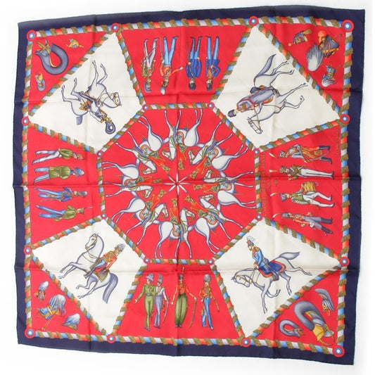 Hermes Carré 90 L'armee Imperiale Russe Russian Military Museum Silk Scarf Red