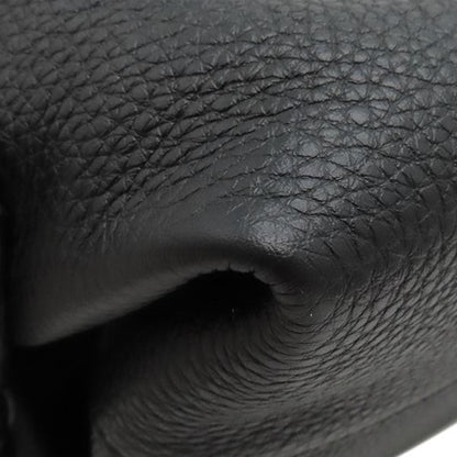 Fendi 2way Bag Selleria Siesta Small Calf Leather Black Silver Hardware Black