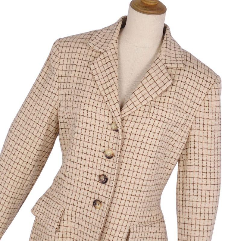Vintage Hermes Jacket Tailored Wool Chi