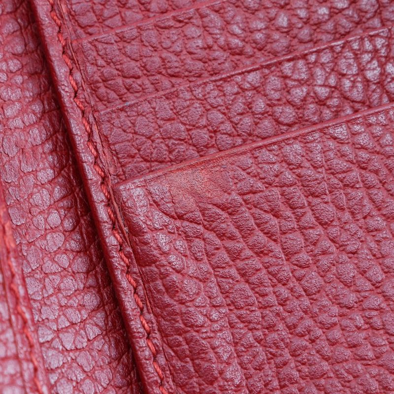 Gucci GG Marmont 456122 Leather Red Ladies Fold Wallet