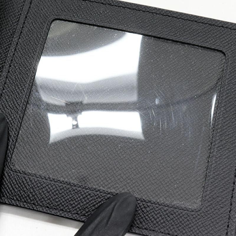 Louis Vuitton Taiga Noir Black Portefeuille Amerigo NM M62045 Folding Wallet