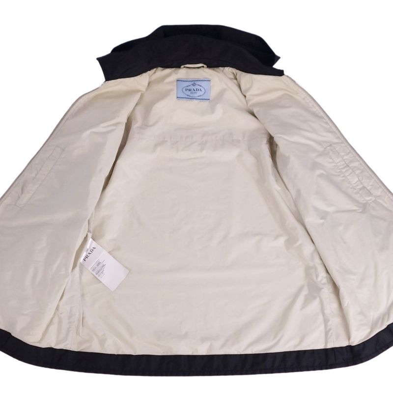 Prada Jacket Hoodie Hooded Zip Up Nylon