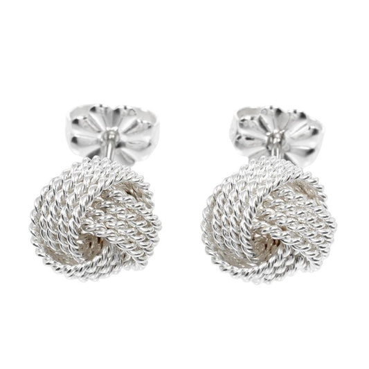 Tiffany & Co Mesh Knot 925 Silver Ladies 2.8g Earrings