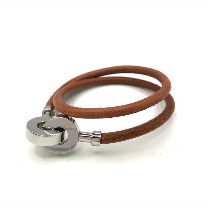Hermes Leather Lancelot Choker Bracelet