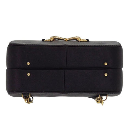 Gucci Horsebit Backpack Satin Rhinestone Black Mini Bag Black 0837 Gucci