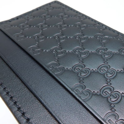Gucci Card Case 262837 Micro Guccissima Leather Card Holder Navy Gucci
