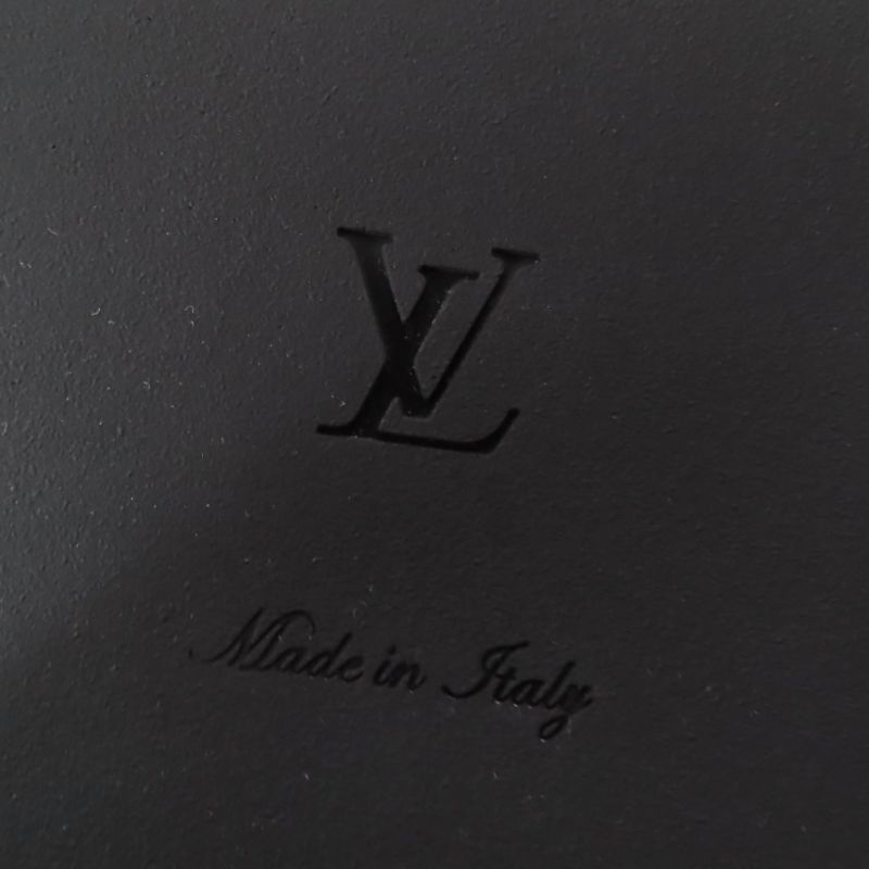 Louis Vuitton Academy Line Leather Shoes Black 34.5 With Box And Storage Bag