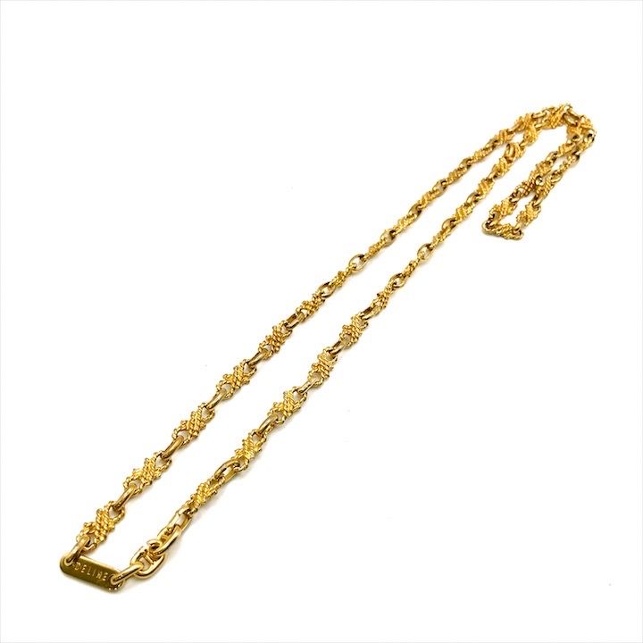 Celine Chain Vintage Necklace Gold