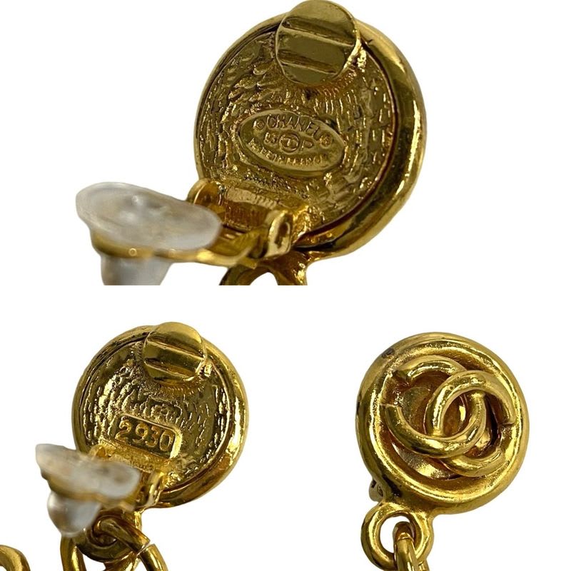 Chanel Chanel GP Vintage 93 Coco Mark Logo Motif Earrings