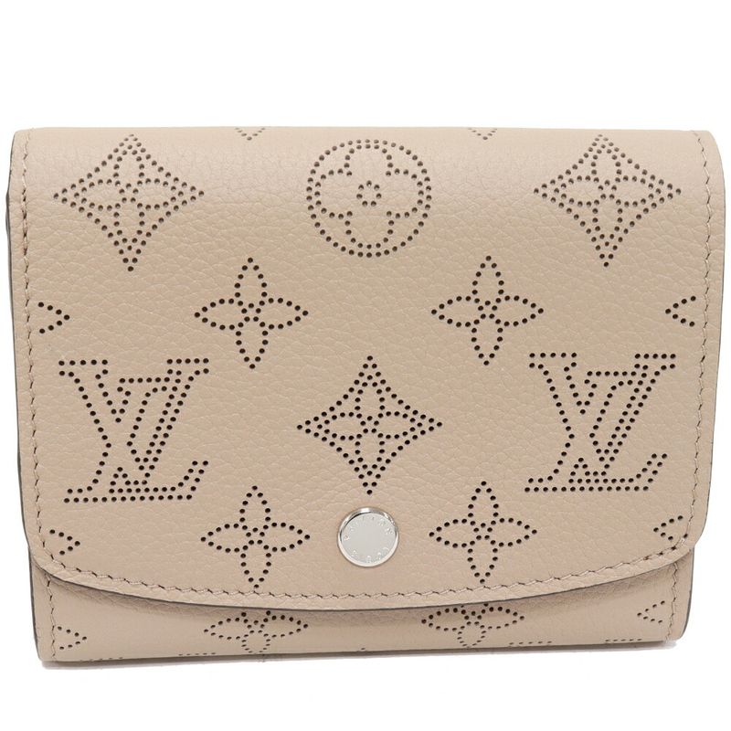 Louis Vuitton L-shaped Zipper Fold Wallet With Coin Purse Mahina Galle Portefeui