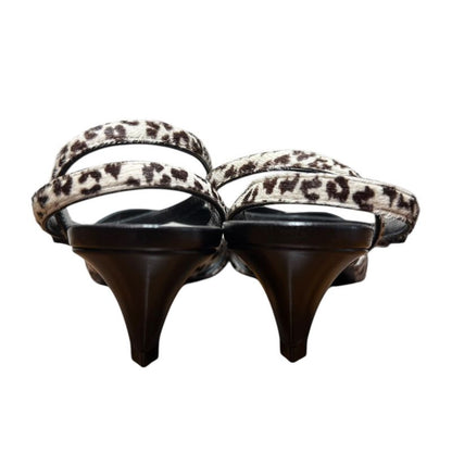 Unused Celine Animal Print Halaco Low Heel Sandals 36.5 Equivalent To 23.5cm