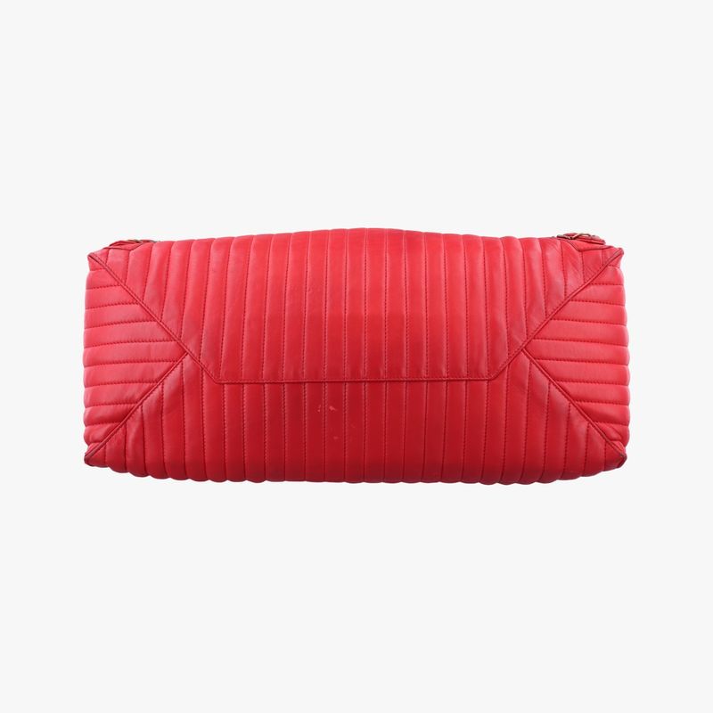 Balenciaga Quilted Paper A4 Tote Bag Red Leather 2367016502 515859