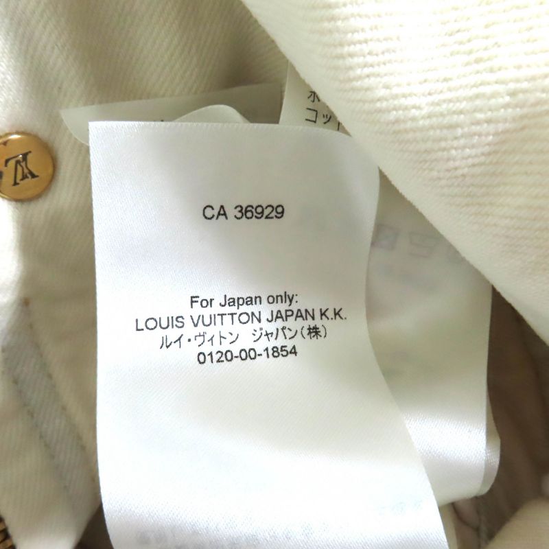 Louis Vuitton 23SS A-line Bleached Denim Zip-up Dress Ivory 36 With Hanger And