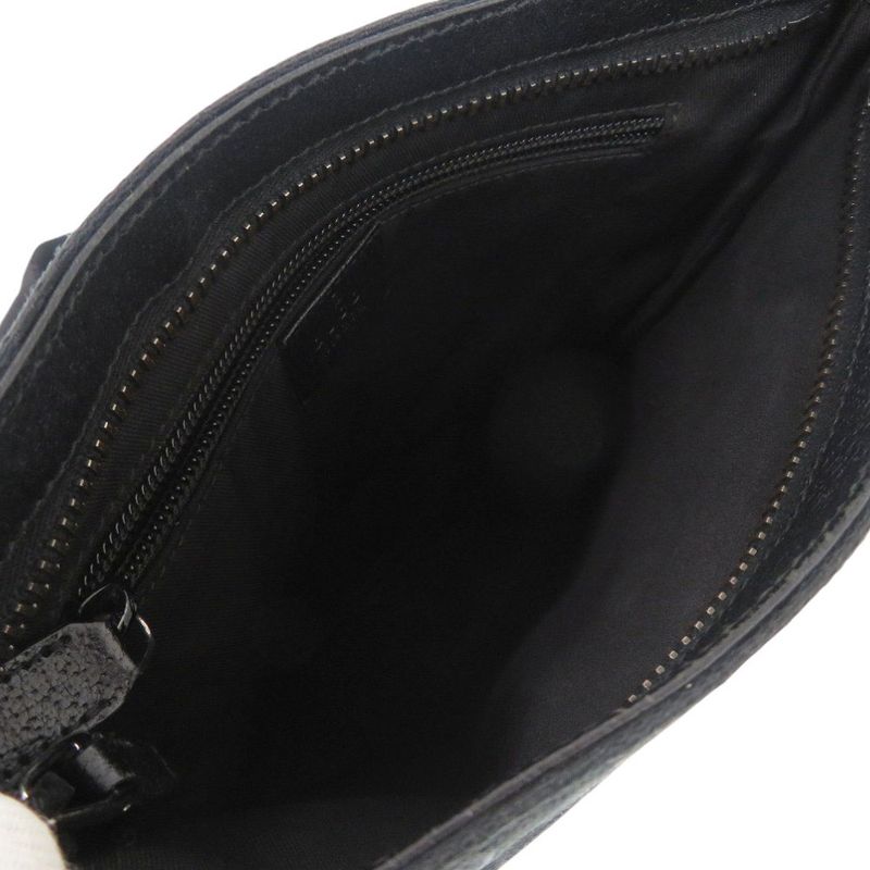 Gucci 122793 GG Canvas Leather Black Shoulder Bag Black 1530 Gucci