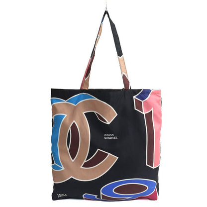 CHANEL Coco Mark Caviar Skin Chain Shoulder Eco Bag Random Serial Black