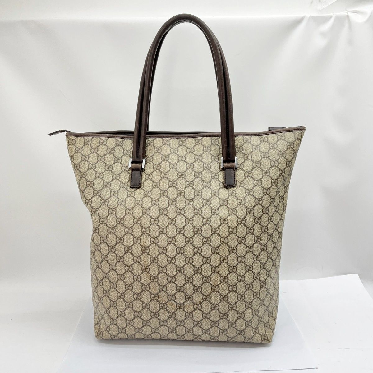 Gucci GG Supreme Tote Bag 108832 Brown