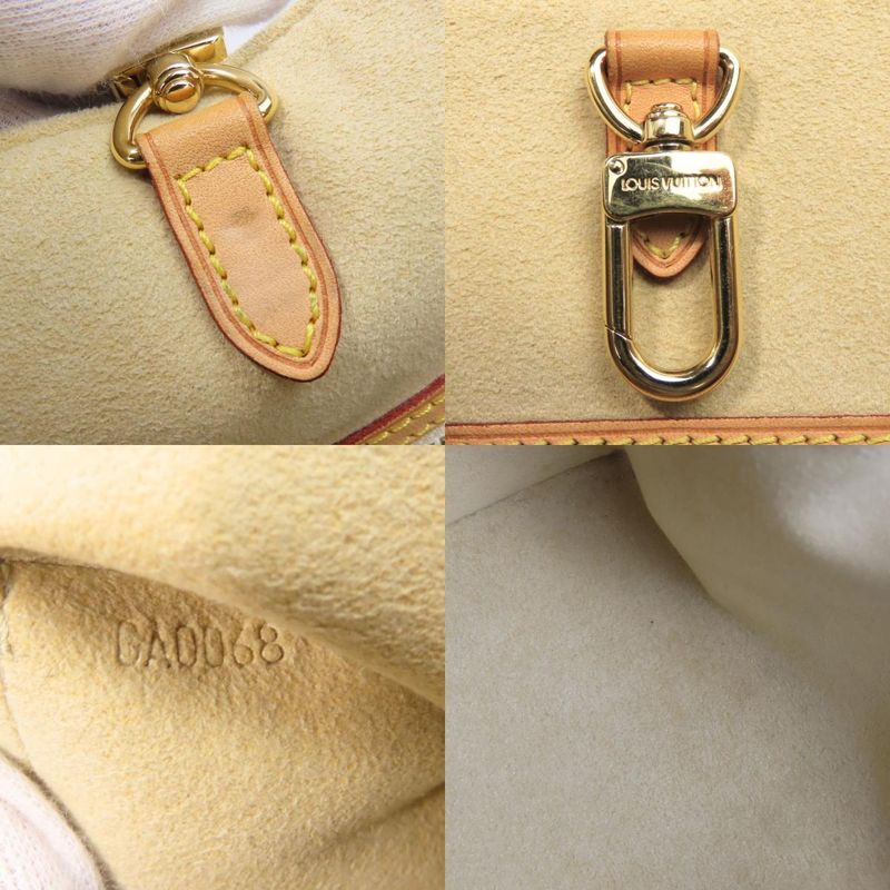 Louis Vuitton Tote Bag Hampstead MM N51206 Damier Azure Nubuck White Gold