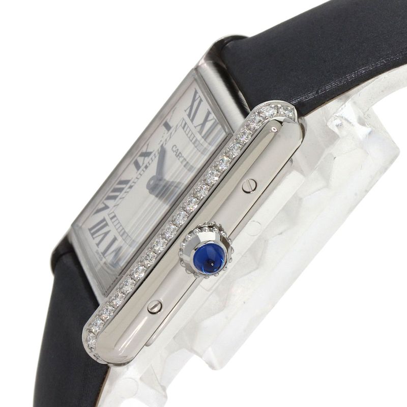 Cartier W4ta0016 Tank Mast De Cartier SM Wristwatch SS Leather Ladies